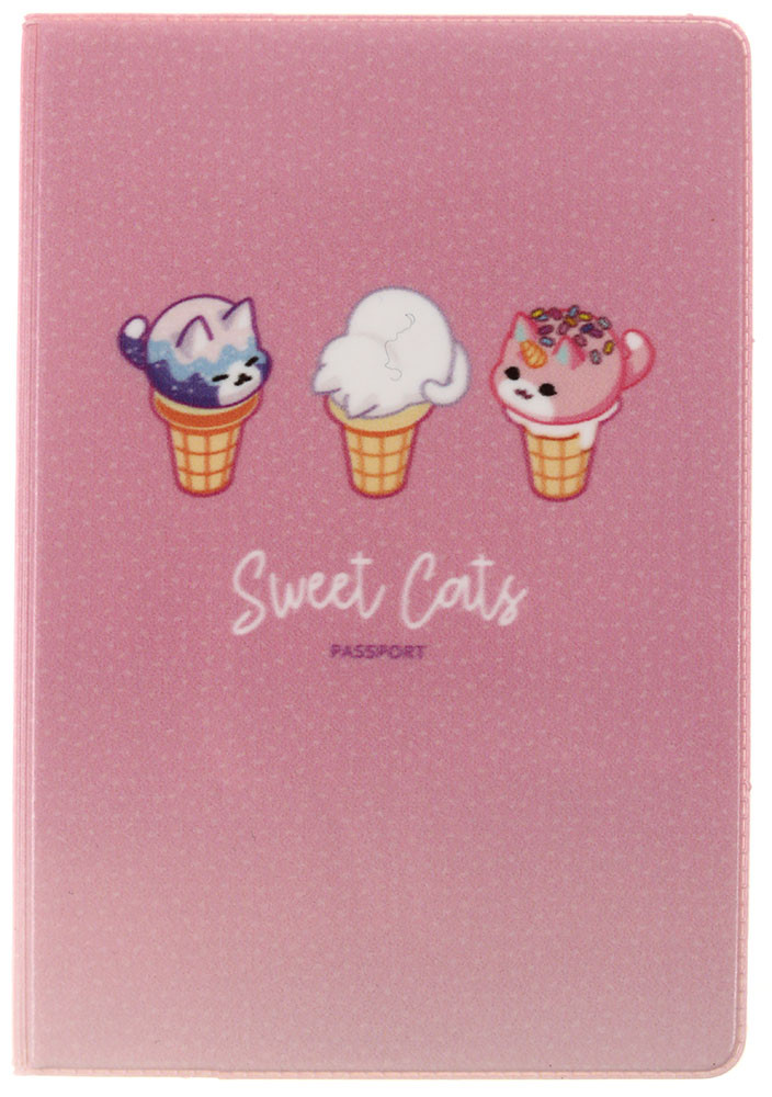 Обложка для паспорта Meshu 92*134 мм, Sweet Cats - фото 3 - id-p203780610