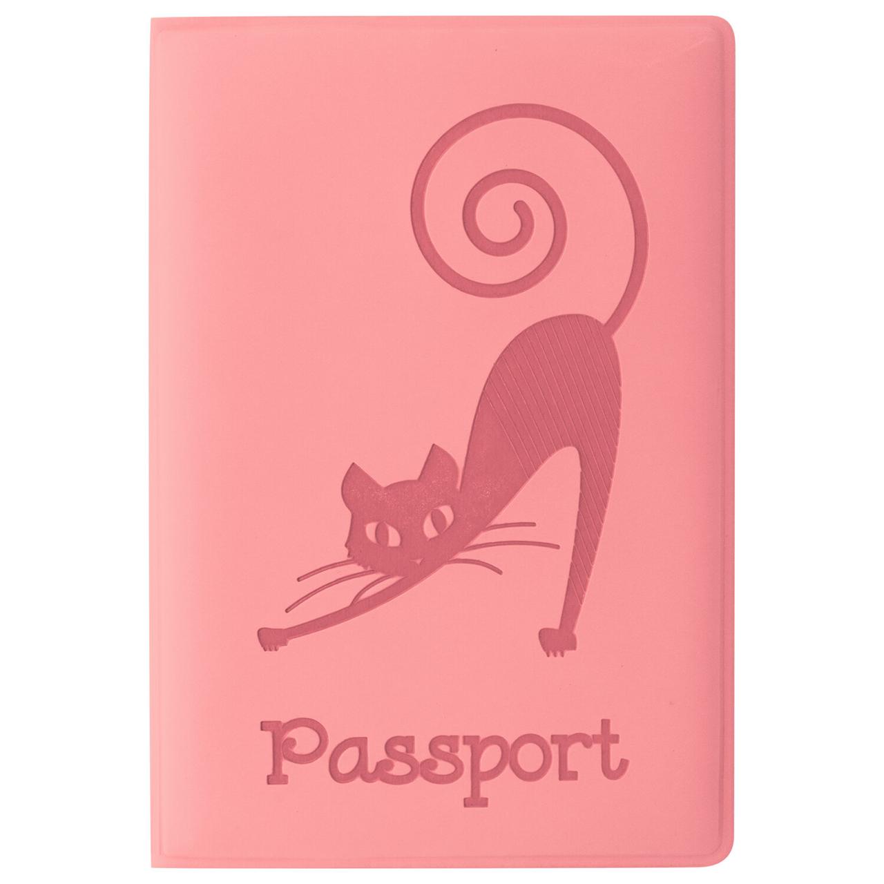 Обложка для паспорта Staff 138*97 мм, «Кошка», персиковая - фото 2 - id-p203780777