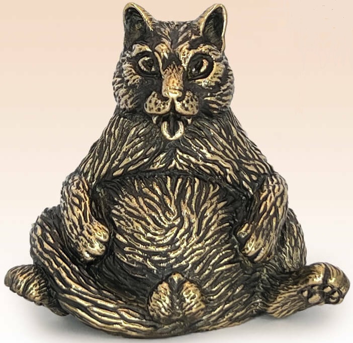 Колокольчик коллекционный BronzaMania «Кот с большими бубенцами»
