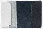 Обложка на паспорт из натуральной кожи комбинированная 13,5*9,5*0,4 см, «6 котов», черно-белая