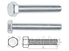 Болт м20х70 мм шестигранное цинк 5.8 DIN 933 20 кг STARFIX SM-27523-20, фото 2