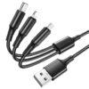 Borofone BX50 Кабель 3-in-1,Lightning+Micro USB+Type-C, Fresco.1 м, черный - фото 2 - id-p203790151