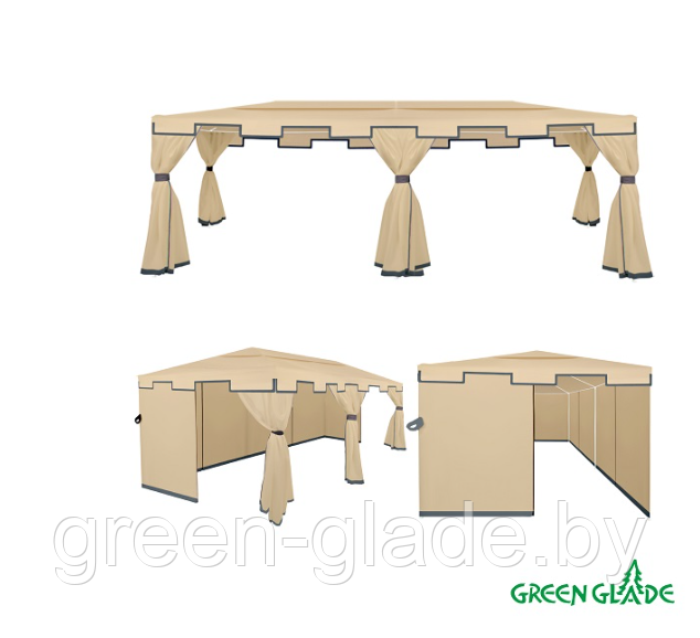 Садовый тент шатер Green Glade 1048 3х6х2,5м полиэстер - фото 5 - id-p1822063
