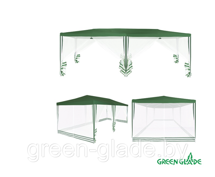 Большой шатер-тент Green Glade 1056 3х6х2,5м полиэстер - фото 3 - id-p74460783