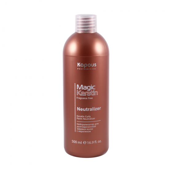 Нейтрализатор для долговременной завивки волос с кератином серии Magic Keratin KAPOUS 500 мл - фото 1 - id-p203792414