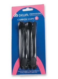 Зажим для волос DEWAL чёрный, карбоновый, 9 см, 4 шт/уп CL2522