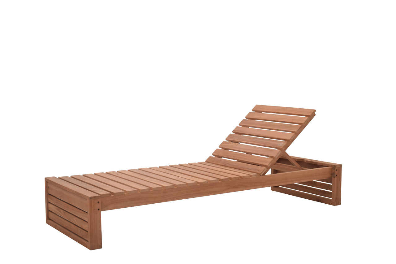 Шезлонг с подушкой из тика Luna Outdoor COLIN