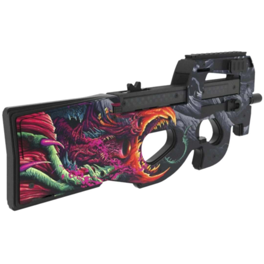 Деревянный пистолет-пулемет VozWooden Active P90 Скоростной Зверь (резинкострел) - фото 6 - id-p203796076