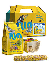 Стартовый набор Rio для волнистого попугая (переноска, корм, набор для проращивания, палочка)