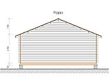 Дом дачный из бруса 6,0х7,5м (ДСН 6х6 тп), с навесом 1,5м., фото 3