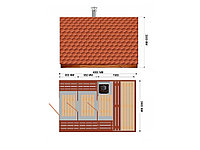 Баня "Барни 3" 2,4х4,0м на 3 помещения