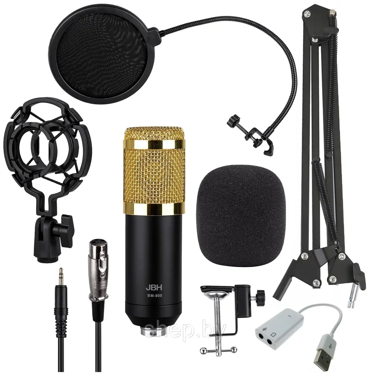 Микрофонный комплект JBH BM-800, разъем: XLR 5 pin (M) - фото 1 - id-p203812902