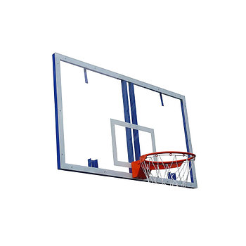 Щит баскетбольный игровой 1800×1050 мм, оргстекло 15 мм, с основанием.