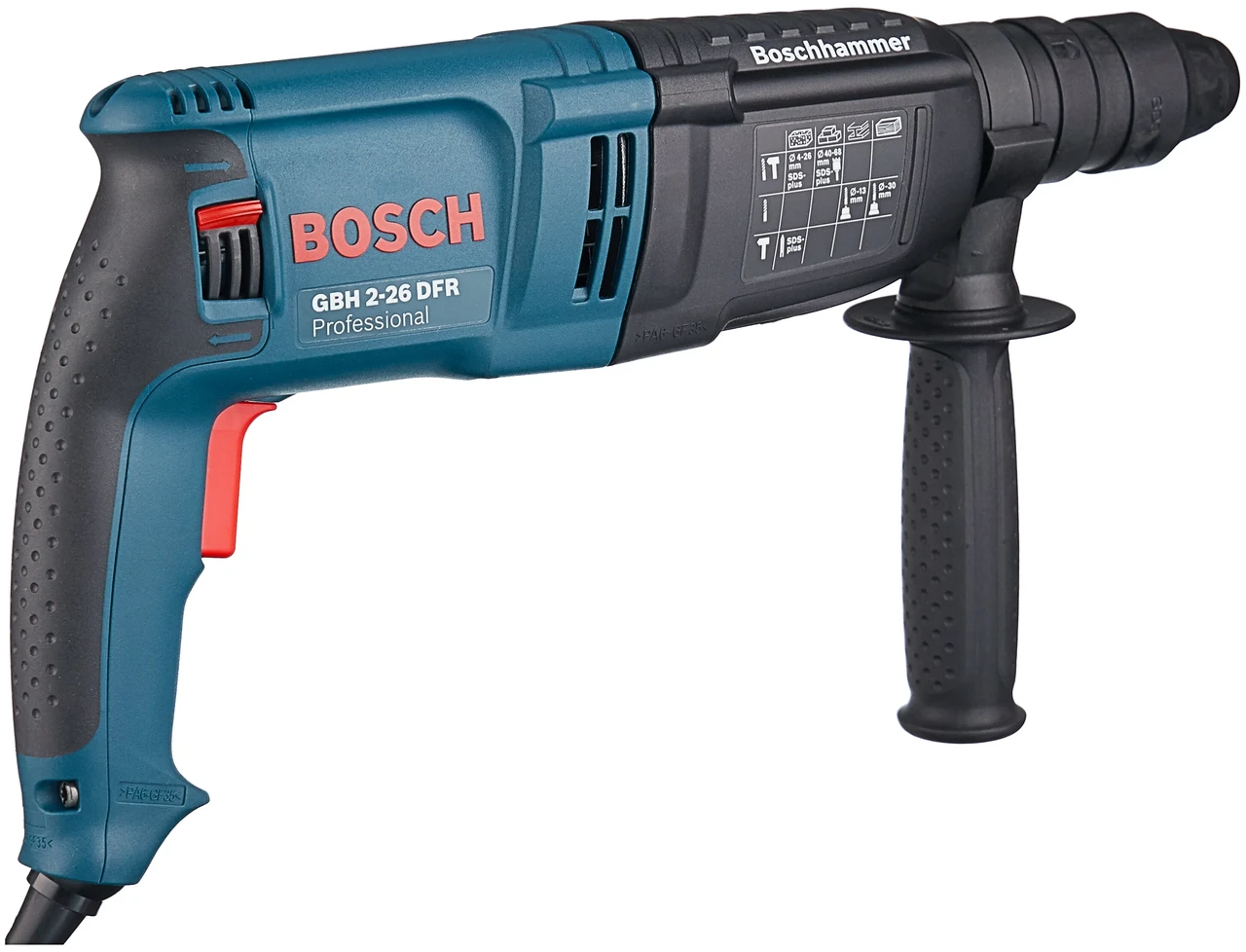 Перфоратор Bosch GBH 2-26 DFR Professional (2.7 Дж, кейс L-Case, сверлильный патрон) 0611254768, Германия - фото 3 - id-p188779948