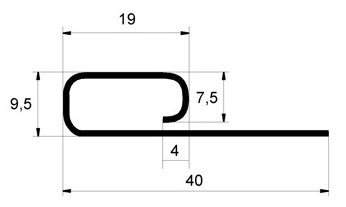 Планка финишная Grand Line Standart бежевый (3,0м), фото 2