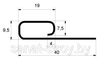 Планка финишная Grand Line Standart ванильный (3,0м), фото 2