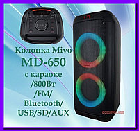 Колонка MIVO MD-650 60W +Микрофон беспроводной +Пульт | КАРАОКЕ | Портативная | BT SPEAKER