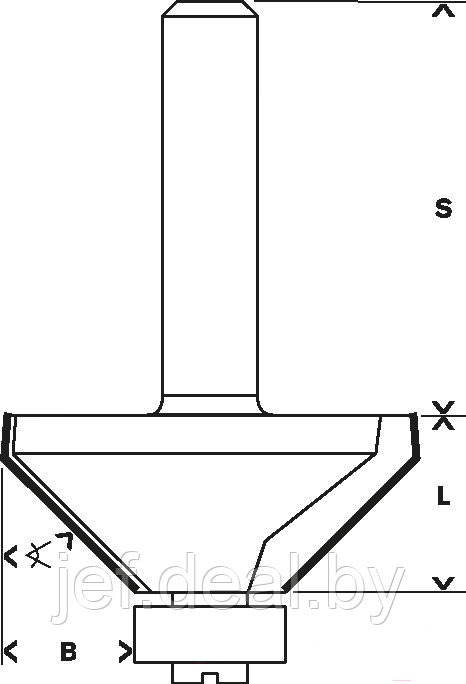 Фреза фасочная EXPERT S8/D44/L18,5/45° BOSCH 2608629379 - фото 4 - id-p195484707