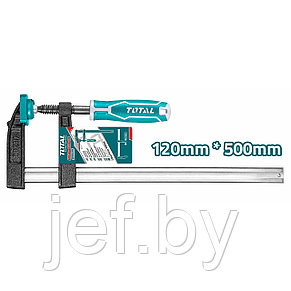 Струбцина F-образная 120 x 500 мм TOTAL THT1321203, фото 2