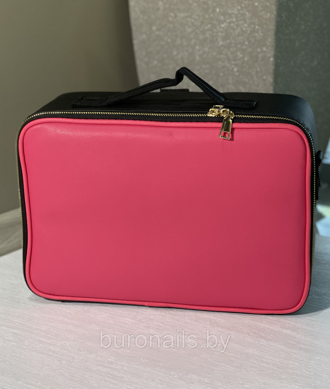 Сумка для косметики жен "MADELLA ", цвет розовый с черным, размер 34 см - фото 2 - id-p200110695