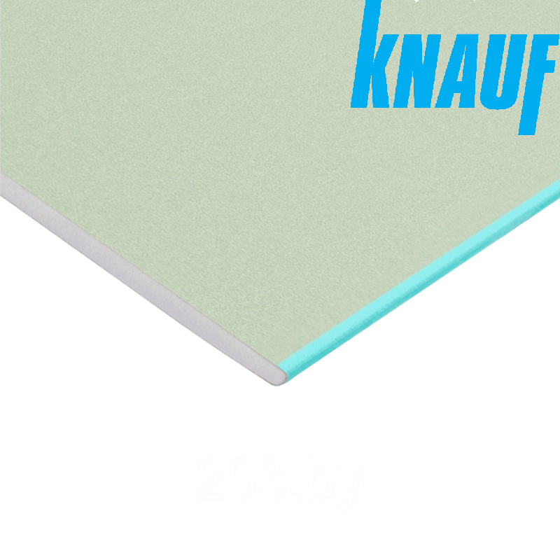 Гипсокартон KNAUF влагостойкий 9,5х1200х2500 мм.РБ - фото 1 - id-p203821640