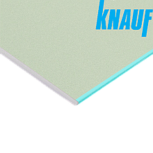 Гипсокартон KNAUF влагостойкий 9,5х1200х3000 мм. РБ.