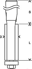 Фреза для выборки EXPERT S8/D12,7/L40 BOSCH 2608629383, фото 2