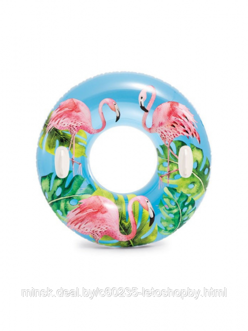 Надувной круг «Пышные тропики» Intex 58263 (розовый фламинго) - фото 1 - id-p203822947