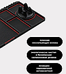 Противоскользящий коврик - держатель в автомобиль / подставка для телефона, черно-красный, фото 6