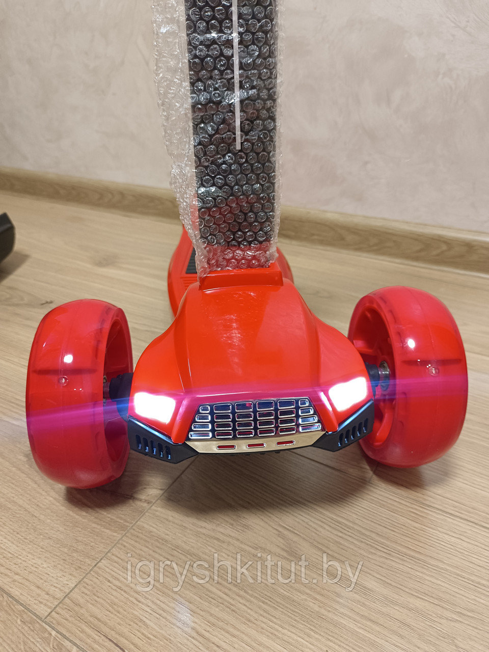 Самокат Big Maxi Scooter с широкими колесами,свет и звук арт. 1620 красный - фото 7 - id-p203756424