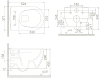 Унитаз подвесной CeraStyle City HC00206PH00 с функцией биде и смесителем - фото 2 - id-p203833017