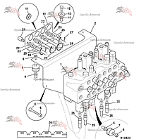 Гидрораспределитель (клапан контроля) 332/F6682 для JCB 3CX