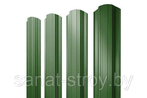 Штакетник Прямоугольный фигурный 0,45 PE  RAL 6002 лиственно-зеленый, фото 2