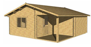 Дачный домик "Алекс"  из профилированного бруса 44 мм, (базовая комплектация)
