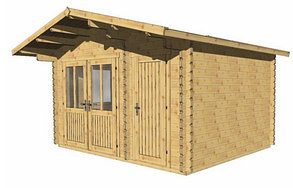 Дачный домик "Анна" 4х3  из профилированного бруса, (базовая комплектация)