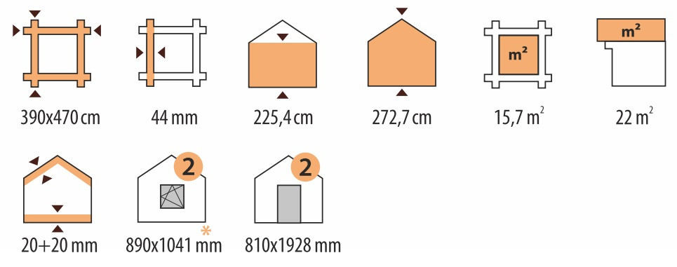 Дачный домик "Барни" 3,9х4,7 м из профилированного бруса, (базовая комплектация) - фото 3 - id-p203835226