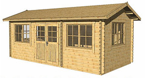Дачный домик "Океан" 3х6 м  из профилированного бруса 44 мм, (базовая комплектация)