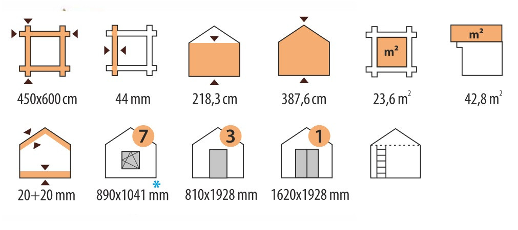 Дачный домик "Силван" 4,5х6 м из профилированного бруса, (базовая комплектация) - фото 4 - id-p203835235