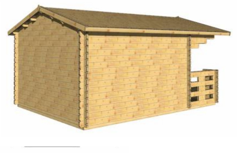 Дачный домик "Эльза" 3,6х4,8 м из профилированного бруса, (базовая комплектация) - фото 3 - id-p203835238
