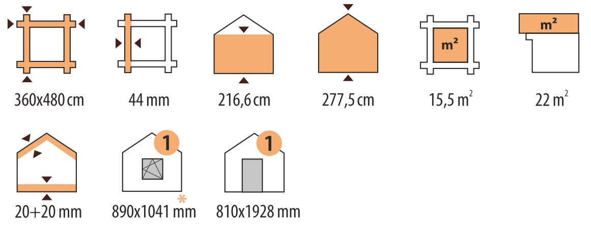 Дачный домик "Эльза" 3,6х4,8 м из профилированного бруса, (базовая комплектация) - фото 4 - id-p203835238