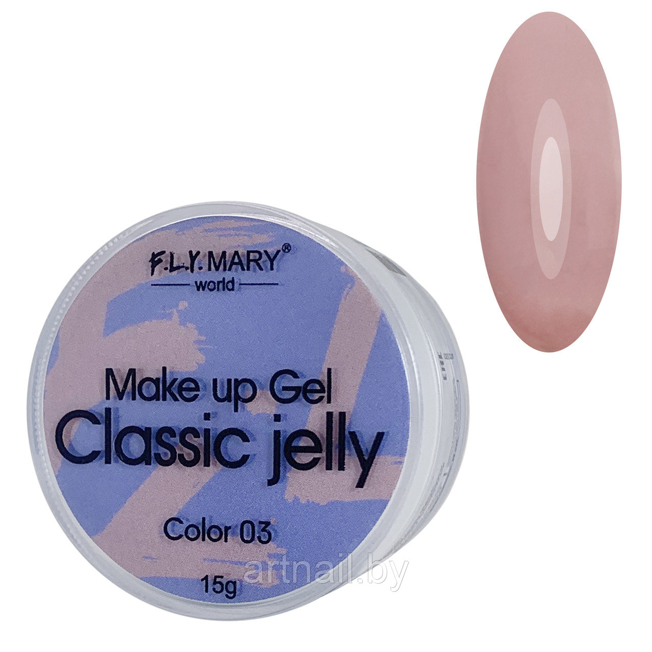Гель-желе Classic Jelly 03 (универ. розовый) FlyMary 15 гр - фото 1 - id-p180066394
