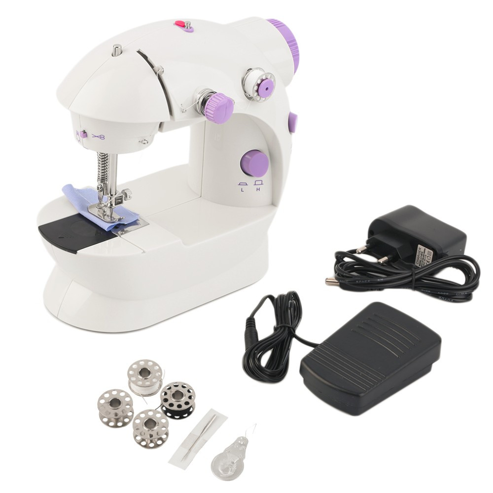 Швейная машинка компактная Mini Sewing Machine SM-202A (Портняжка) с подсветкой + подарок - фото 3 - id-p203836441