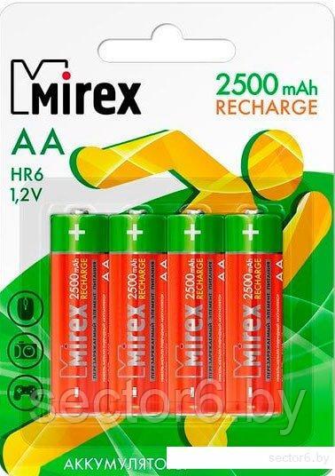 Аккумуляторы Mirex AA 2500mAh 4 шт HR6-25-E4 - фото 1 - id-p203836408