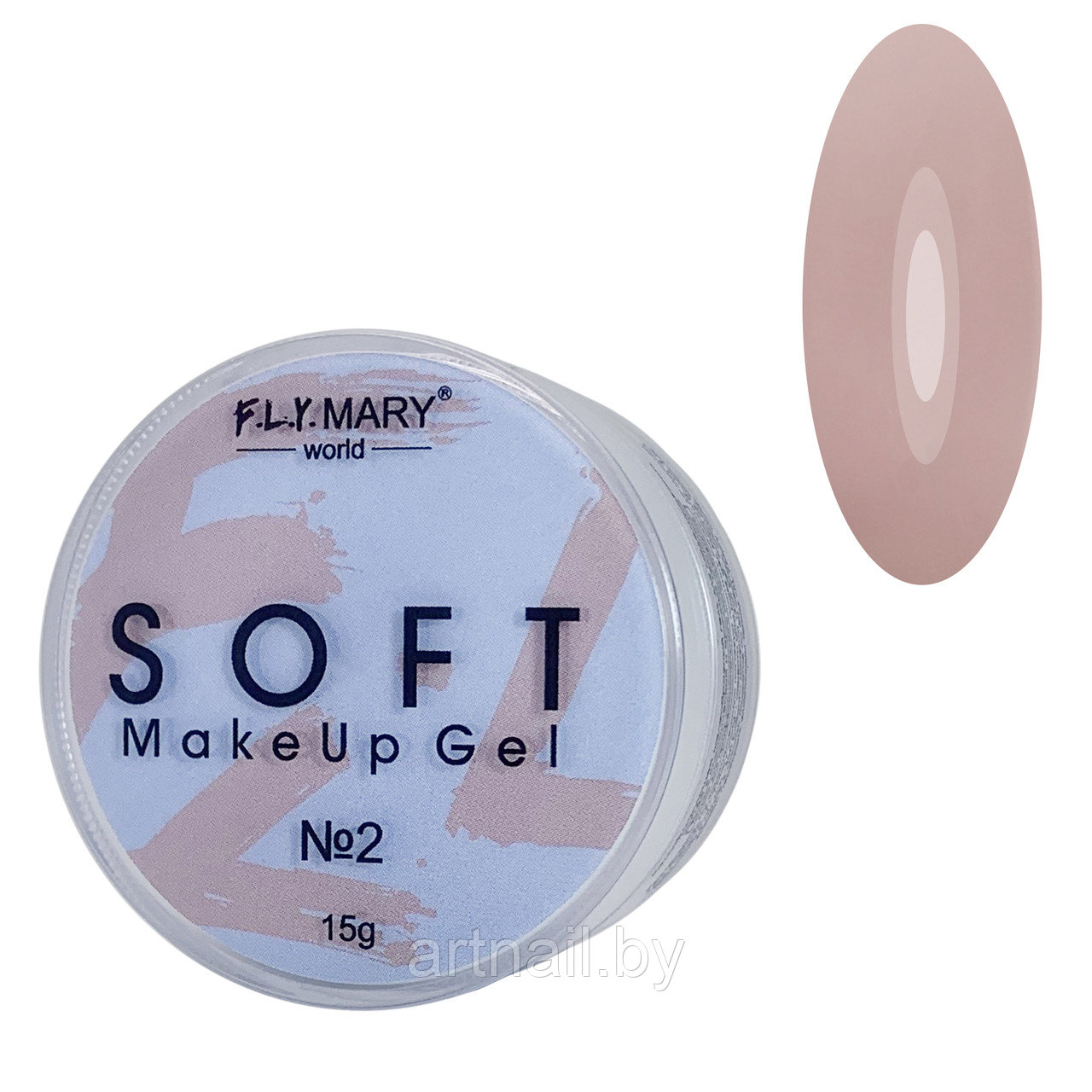 Пепельный персик желеообразный камуфляж Soft Jelly Make Up Gel №02 FlyMary 15 мл - фото 1 - id-p163668973