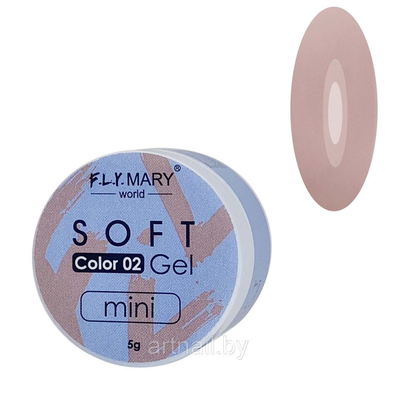 Пепельный персик желеообразный камуфляж Soft Jelly Make Up Gel №02 FlyMary 5 гр