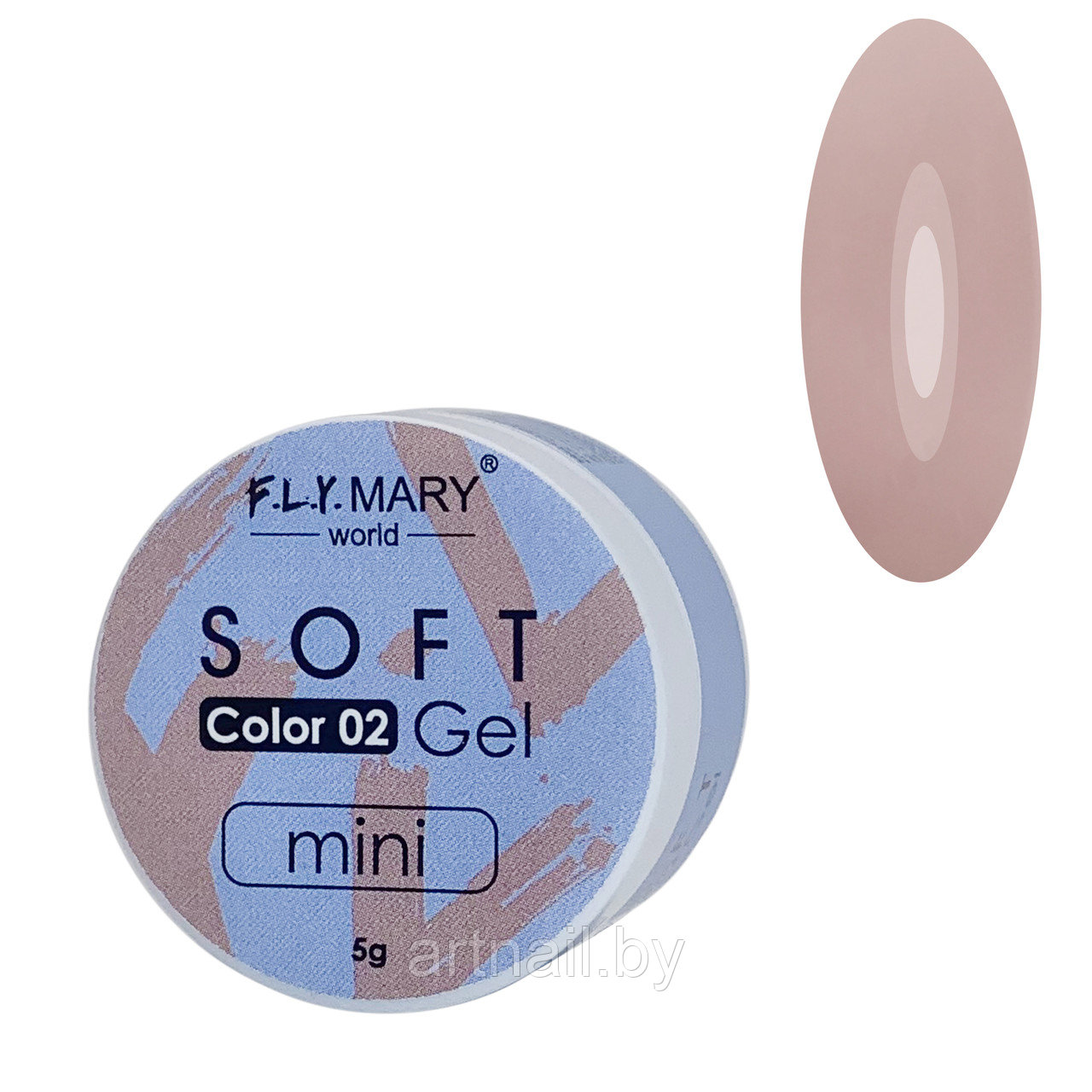 Пепельный персик желеообразный камуфляж Soft Jelly Make Up Gel №02 FlyMary 5 гр - фото 1 - id-p188865899