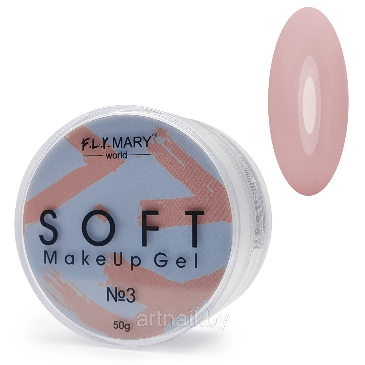 Универсальный розовый желеообразный камуфляж Soft Jelly Make Up Gel №03 FlyMary 50 мл