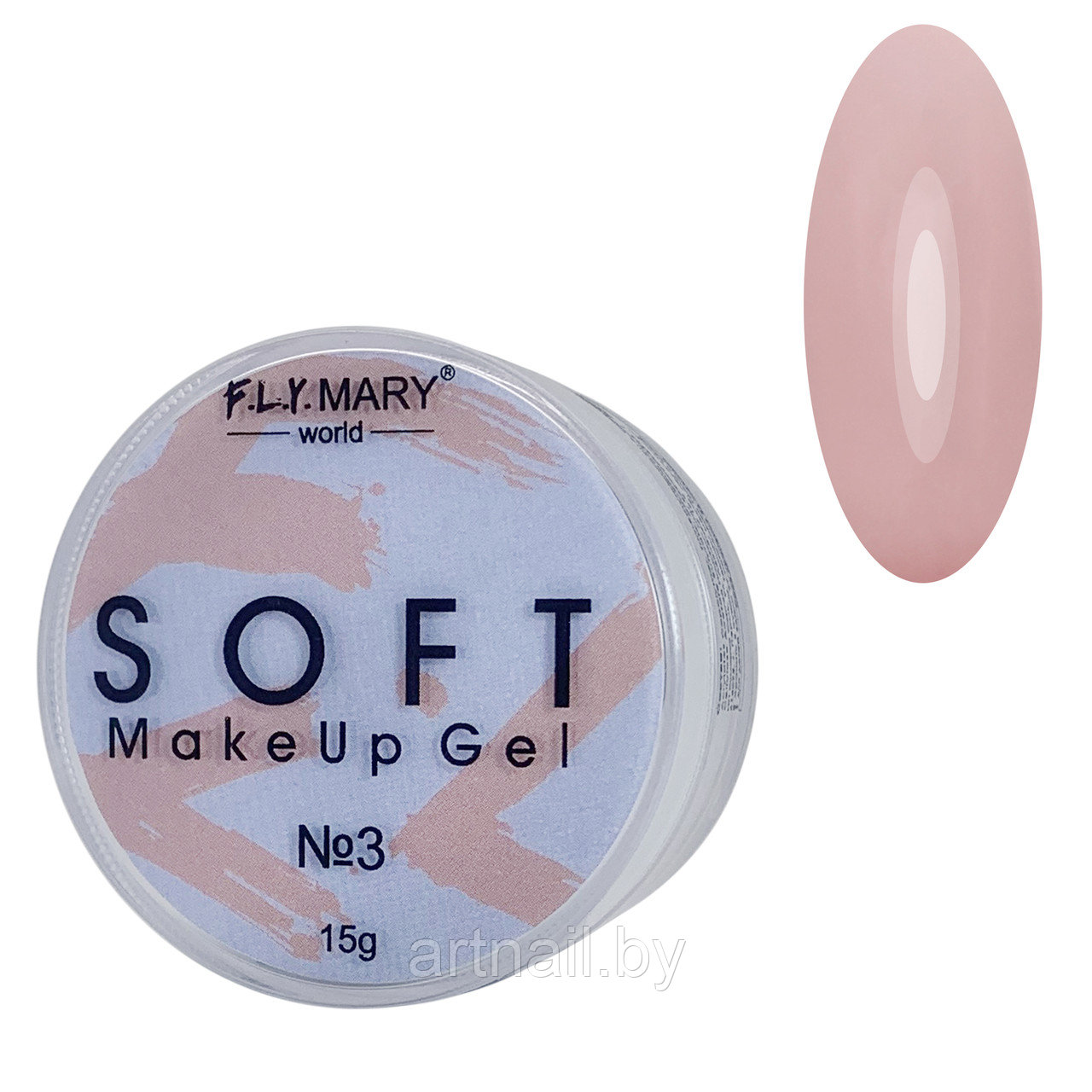 Универсальный розовый желеообразный камуфляж Soft Jelly Make Up Gel №03 FlyMary 15 мл