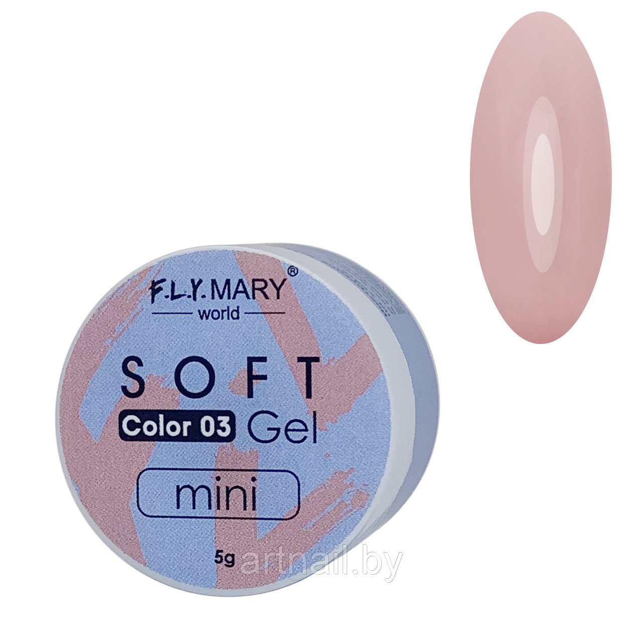 Универсальный розовый желеообразный камуфляж Soft Jelly Make Up Gel №03 FlyMary 5 мл