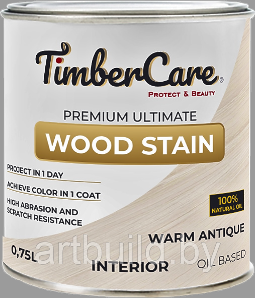 Тонирующее масло для дерева TimberCare Wood Stain Warm Antique (0.75 л.) белый